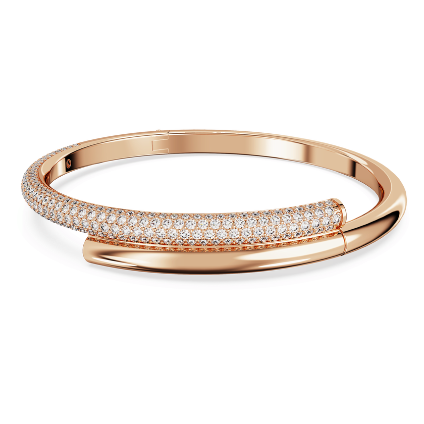 swarovski dextera bangle  magnetic closure  white  rose gold tone plated