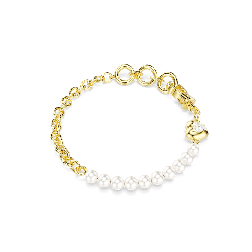 swarovski idyllia bracelet  crystal pearl  white  gold tone plated