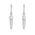 Polar Bestiary Hoop Pierced Earrings, Multi-colored, Rhodium plated