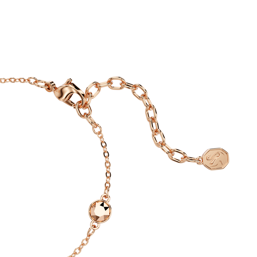 swarovski imber bracelet  round cut  multicolored  18k rose gold finish