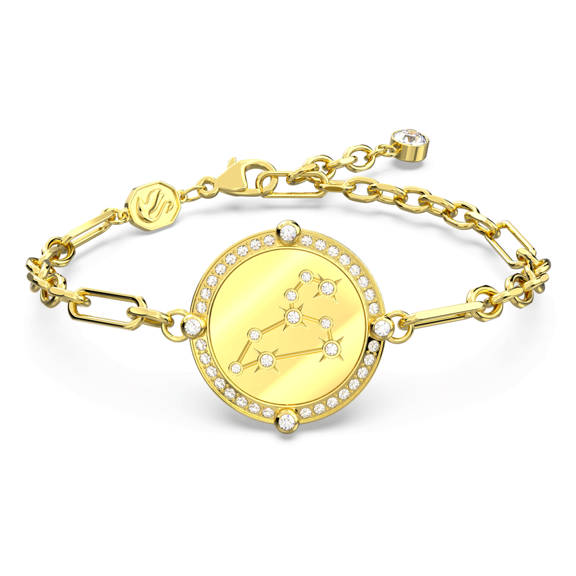 swarovski zodiac bracelet  leo  gold tone  gold tone plated