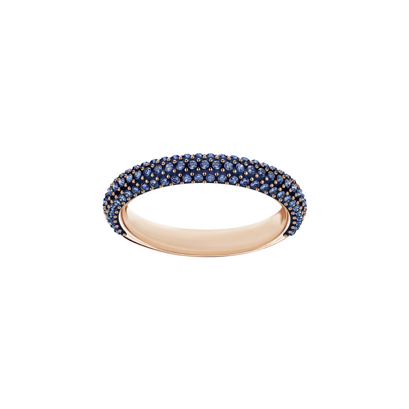 Stone Mini Ring, Blue, Rose Gold Plating