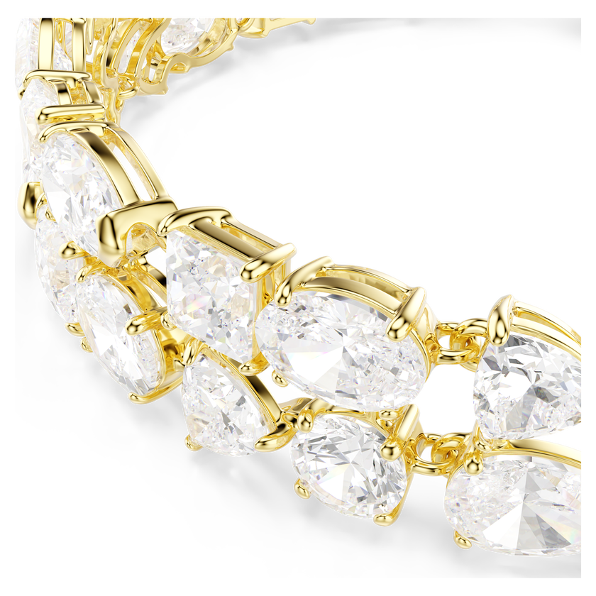 swarovski mesmera bracelet  mixed cuts  white  gold tone plated
