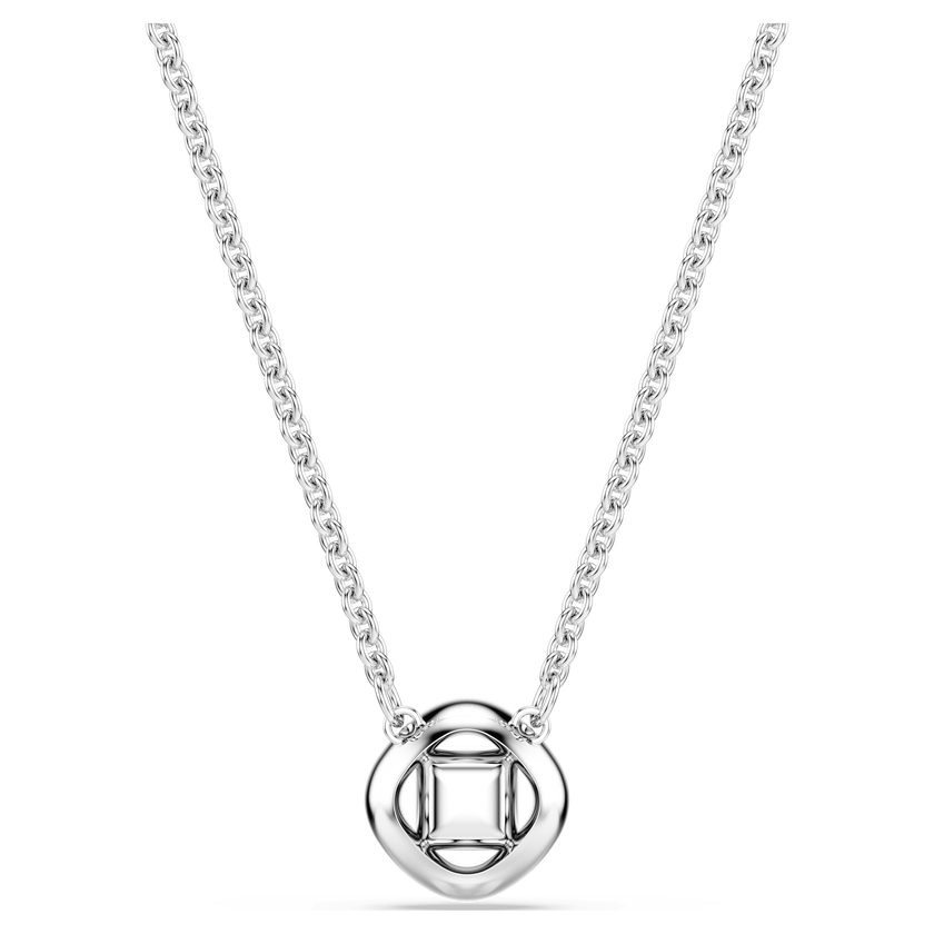 swarovski una angelic pendant  round cut  white  rhodium plated