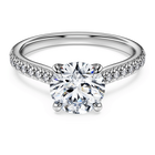 swarovski eternity solitaire ring  lab grown diamonds 1 7 ct tw  round shape  18k white gold