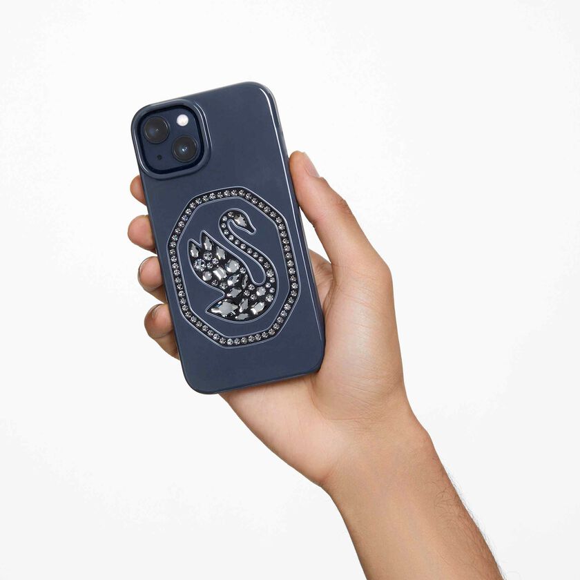 swarovski signum smartphone case  swan  iphone  14  black