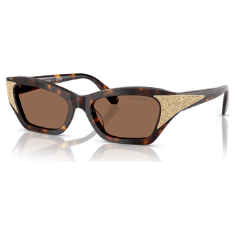 swarovski sunglasses  square shape  sk6029  brown