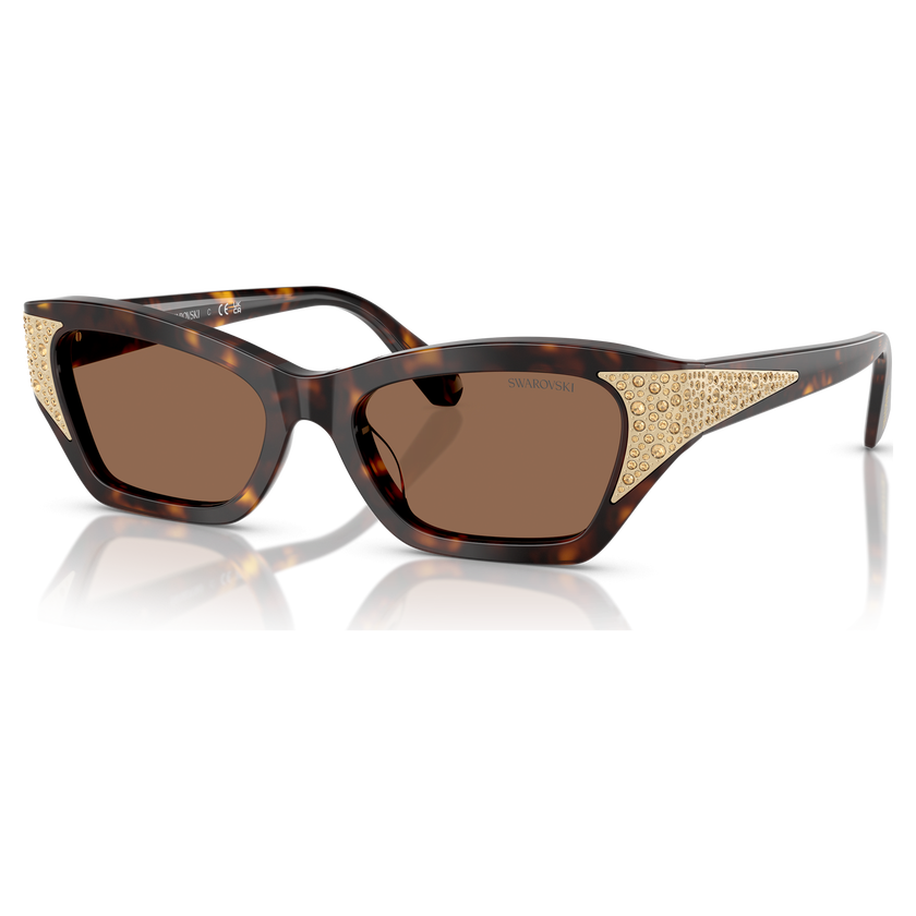 swarovski sunglasses  square shape  sk6029  brown