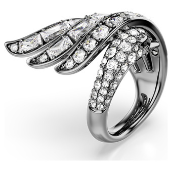swarovski the vienna collection ring  swan  white  ruthenium plated