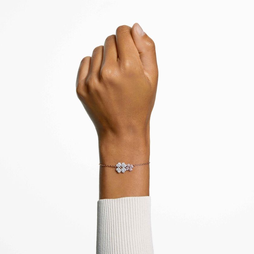 swarovski latisha bracelet  flower  multicolored  rose gold tone plated
