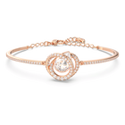 swarovski generation bangle white rose gold tone plated