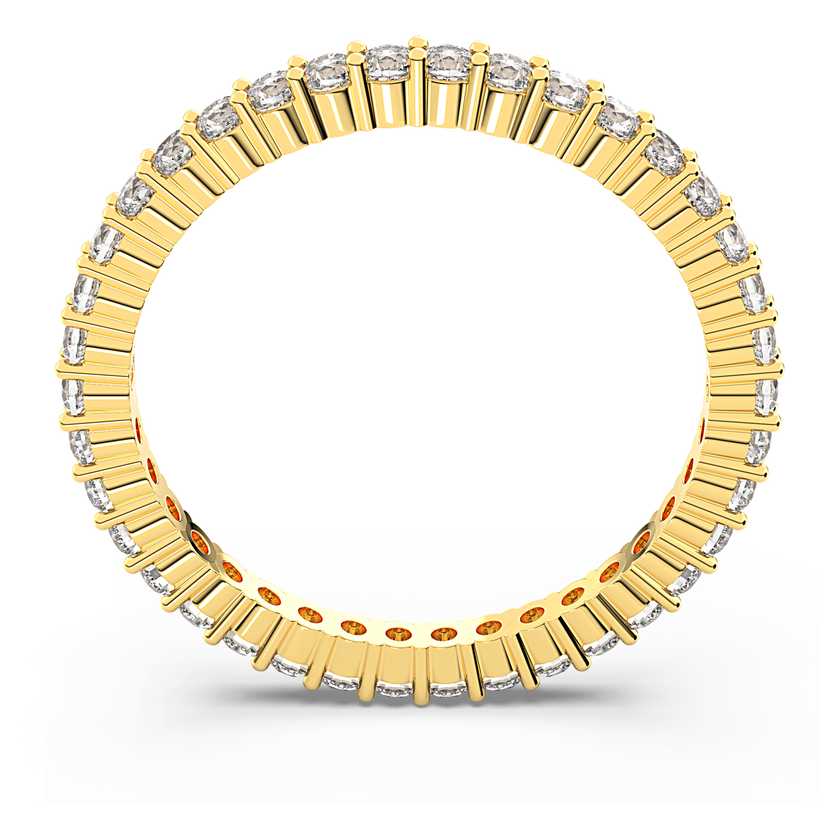 swarovski matrix vittore ring  round cut  white  18k gold finish