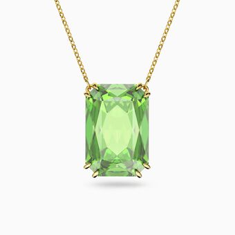 Millenia pendant, Green, Gold-tone plated