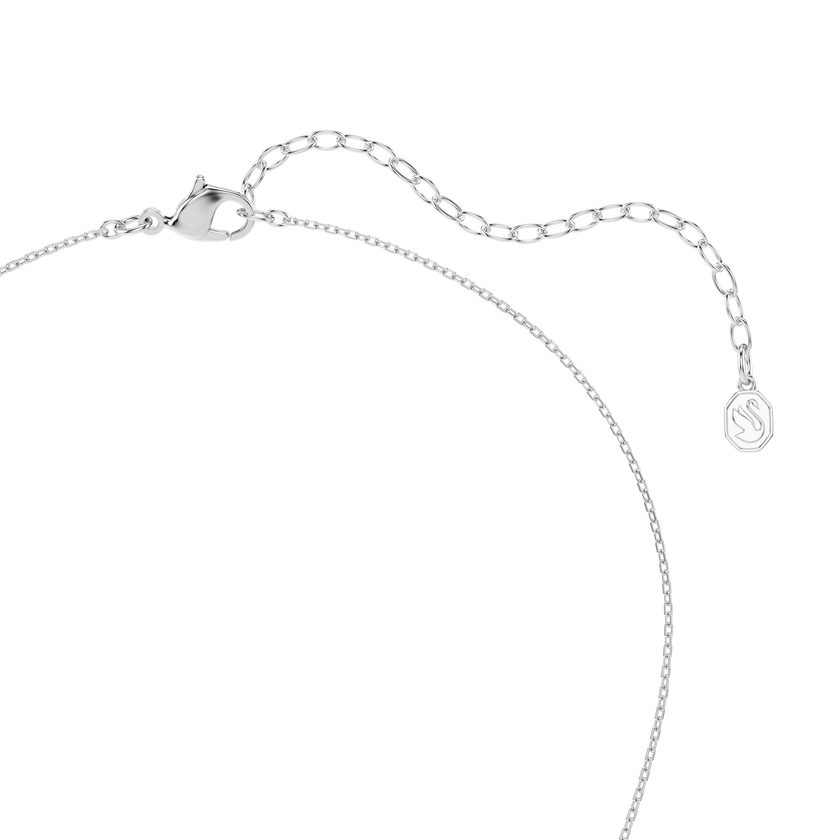 swarovski sublima pendant  round cut  star  white  rhodium plated