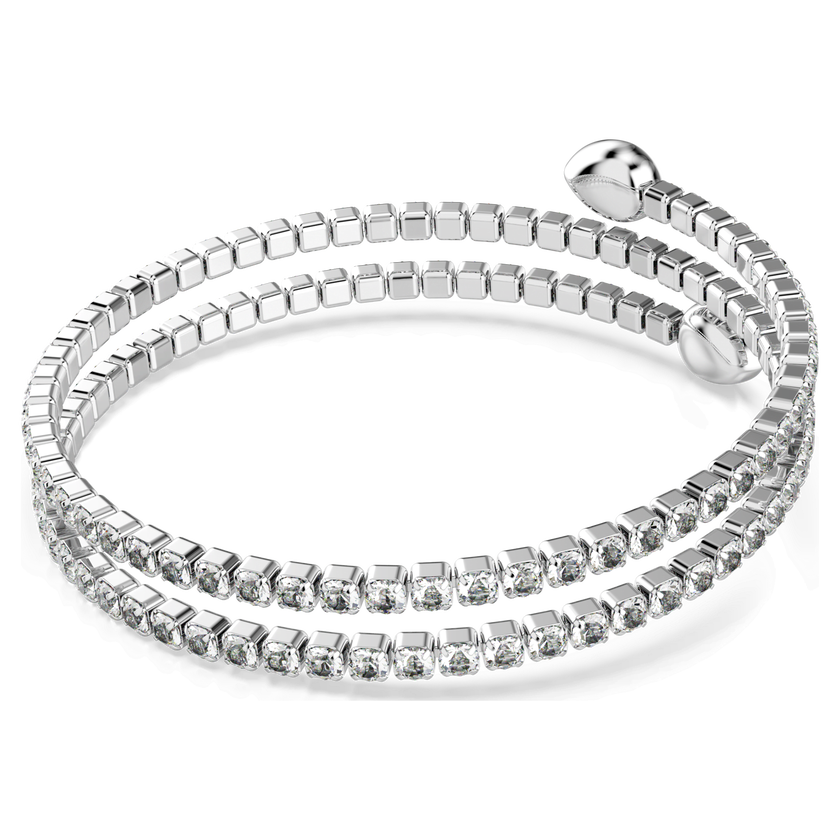 Twisty bangle, Pear cut, White, Mixed metal finish | Swarovski UAE