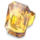 Lucent cocktail ring, Oversized crystal, Yellow