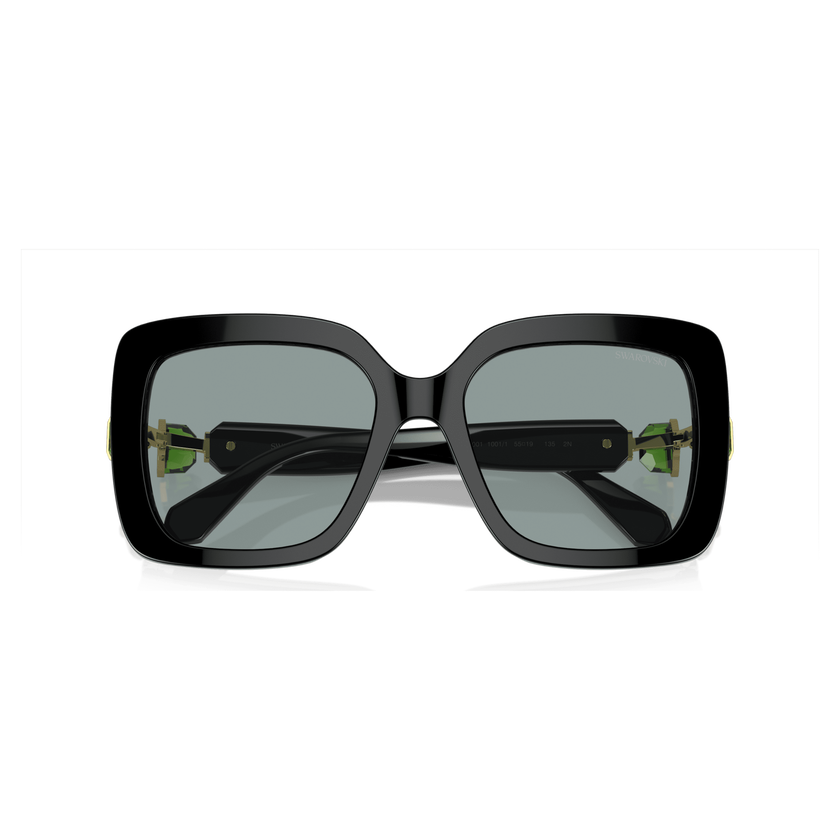 swarovski sunglasses  oversized  square shape  sk6001el  black