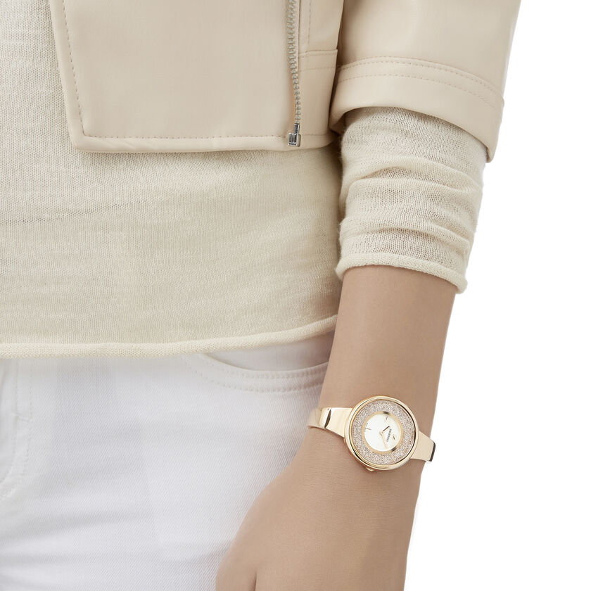 Crystalline Bracelet Watch, Rose Gold Tone