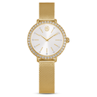 swarovski certa watch  metal bracelet  gold tone  gold tone finish