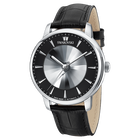 Atlantis Limited Edition Automatic Men's Watch, Leather strap, Black, Stainless steel