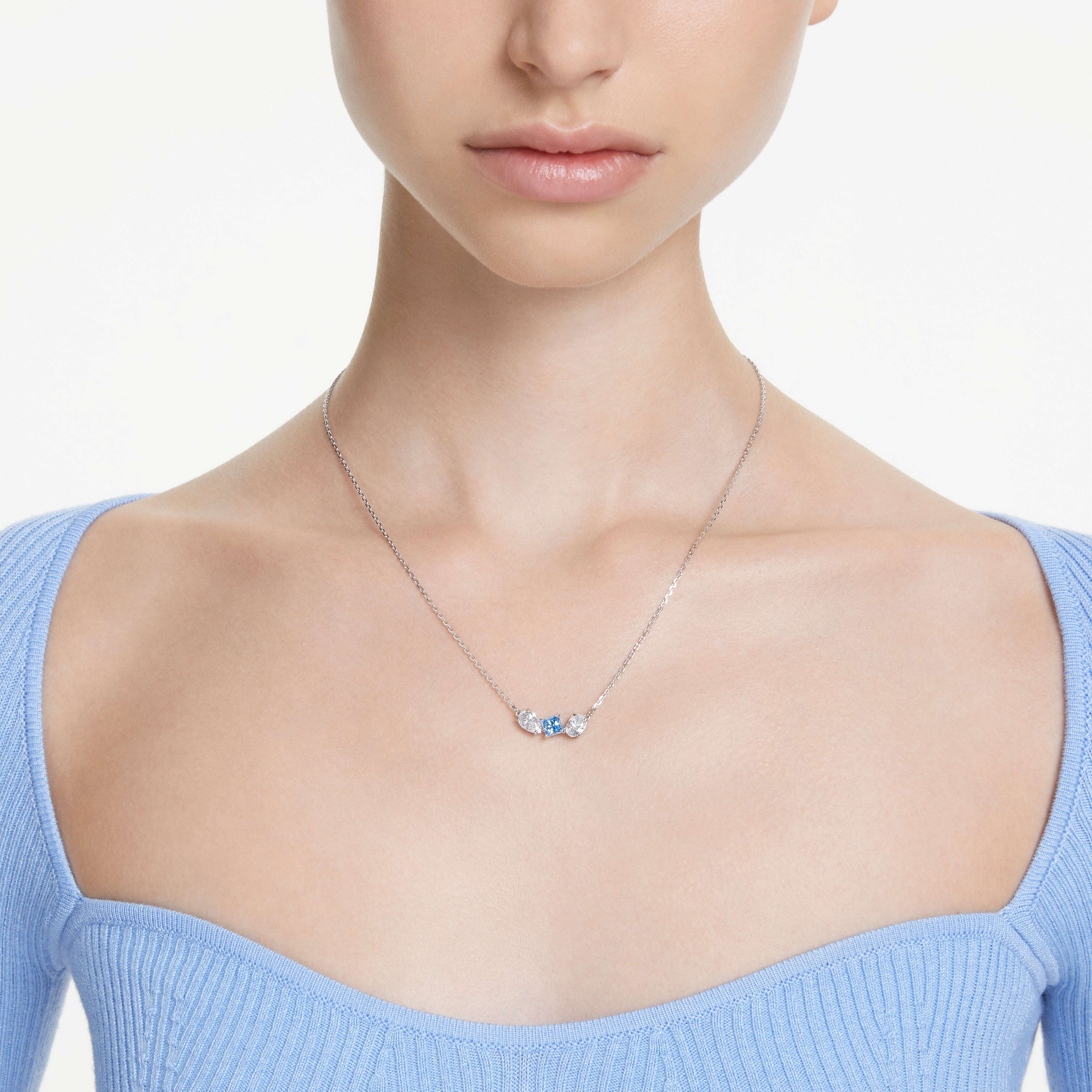 Swarovski blue pendant necklace on sale