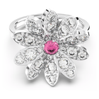 swarovski eternal flower ring flower pink mixed metal finish