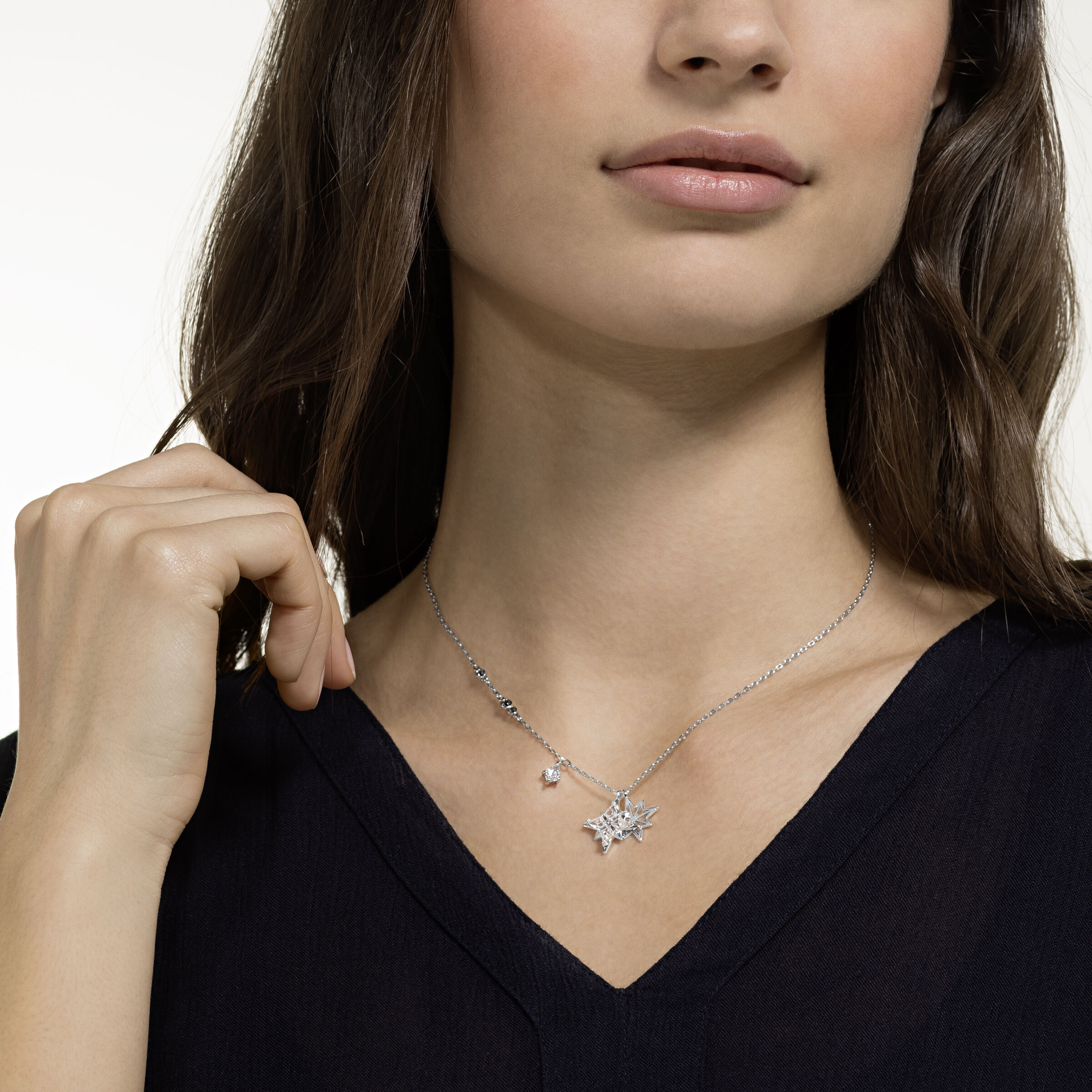 Buy Swarovski Swarovski Symbolic Star Pendant, White, Rhodium plated