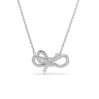 swarovski lifelong pendant  pav   bow  white  rhodium plated