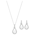 swarovski enlace set white rhodium plated