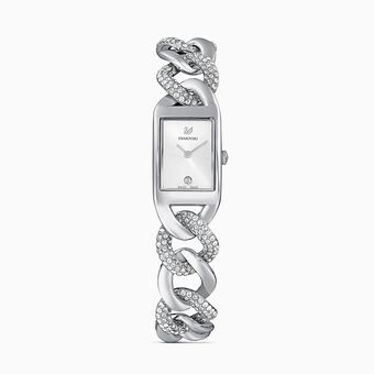 Cocktail Watch, Metal bracelet, Silver tone, Stainless steel