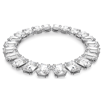 swarovski millenia necklace octagon cut crystals white rhodium plated
