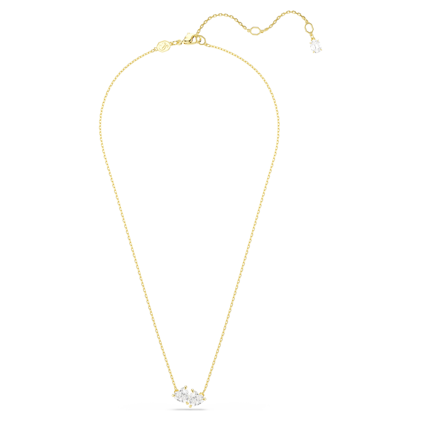 swarovski mesmera attract necklace  heart  white  gold tone plated