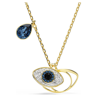 swarovski symbolica pendant evil eye blue gold tone plated