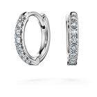 swarovski eternity hoop earrings laboratory grown diamonds 0 1 ct tw 18k white gold