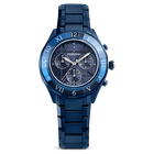 swarovski dextera chrono watch 39mm swiss made metal bracelet blue blue finish