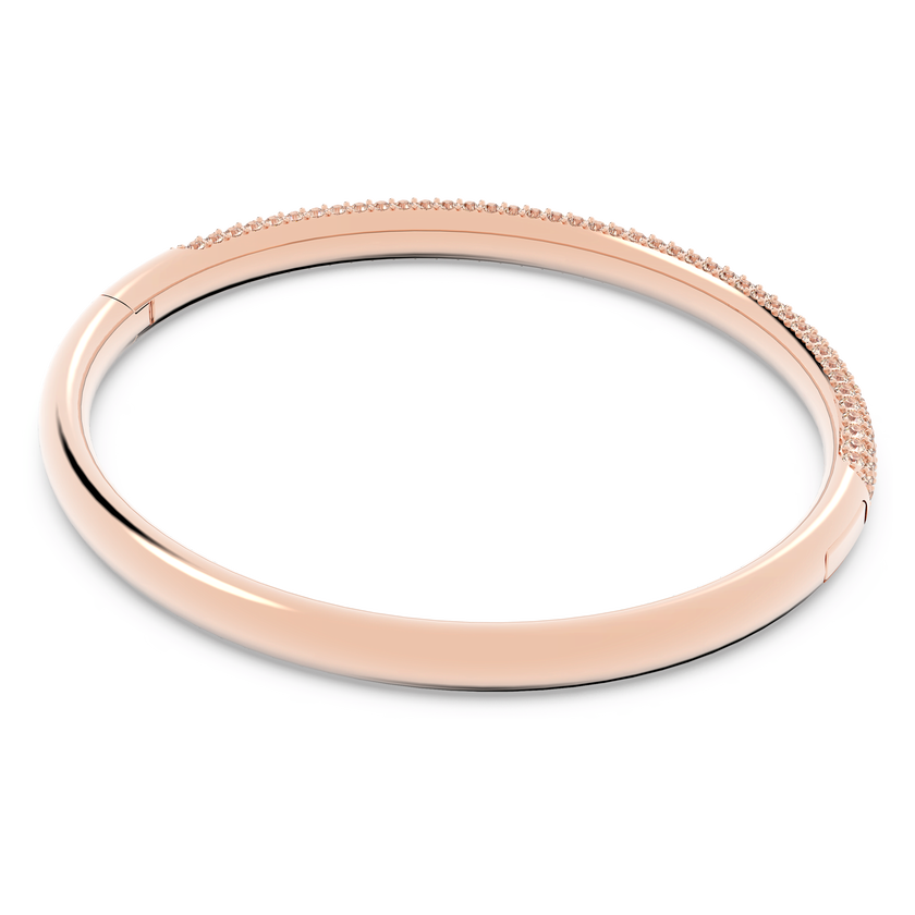 swarovski stone mini bangle  white  rose gold plated