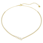 swarovski mesmera necklace  mixed cuts  white  18k gold finish