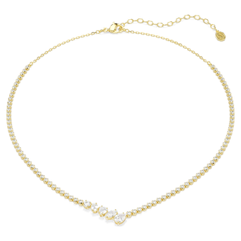 swarovski mesmera necklace  mixed cuts  white  18k gold finish