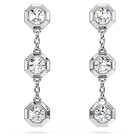 swarovski octagon drop earrings  lab grown diamonds 0 6 ct tw  round shape  sterling silver