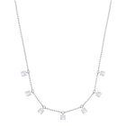 Attract Choker, White, Rhodium Plating