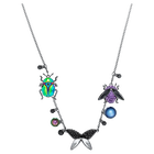 Magnetized Necklace, Multi-colored, Black Ruthenium plated
