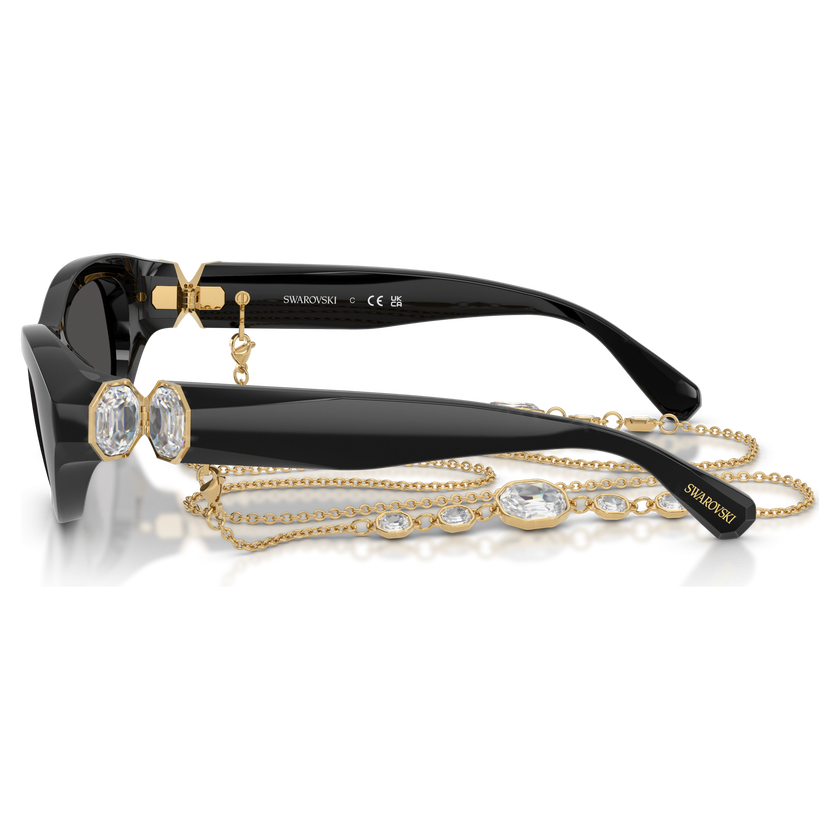 swarovski sunglasses  pillow shape  black