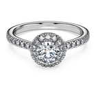 swarovski eternity halo solitaire ring  lab grown diamonds 0 8 ct tw  round shape  18k white gold
