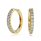 swarovski eternity hoop earrings  lab grown diamonds 0 5 ct tw  round shape  18k yellow gold