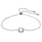 Stilla bracelet, Rectangular cut, Blue, Rhodium plated