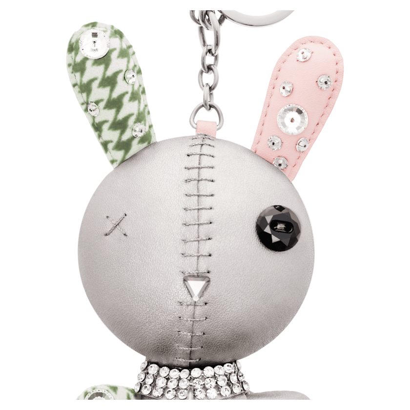 swarovski mathilde bag charm  rabbit  gray  stainless steel