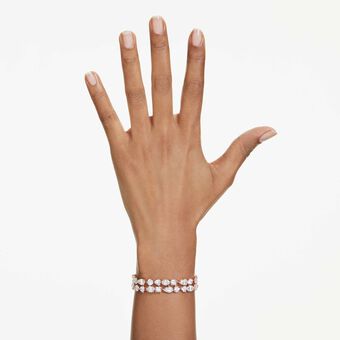 swarovski mesmera bracelet  mixed cuts  white  gold tone plated