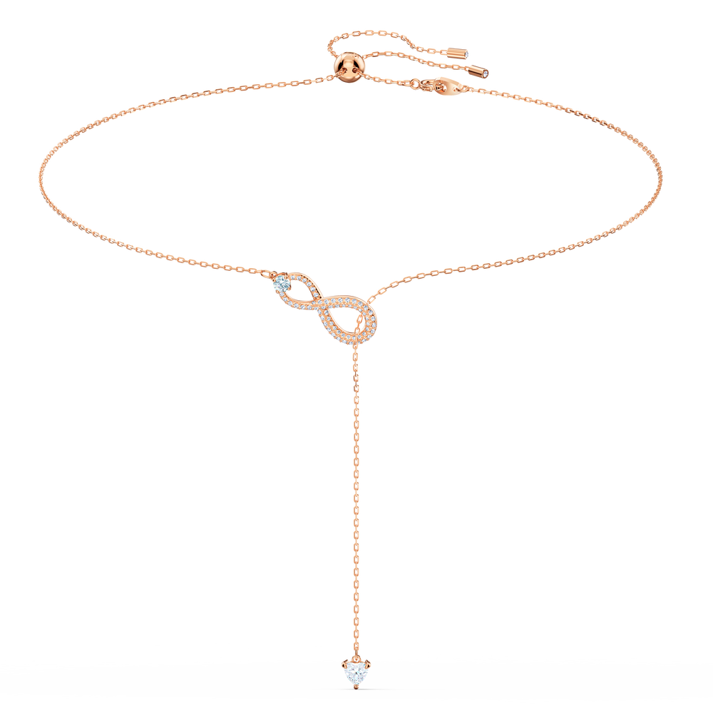 Buy Swarovski Swarovski Infinity Y Necklace, White, Rose