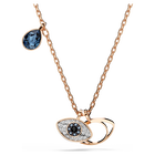 swarovski symbolica pendant  eye  multicolored  rose gold tone plated