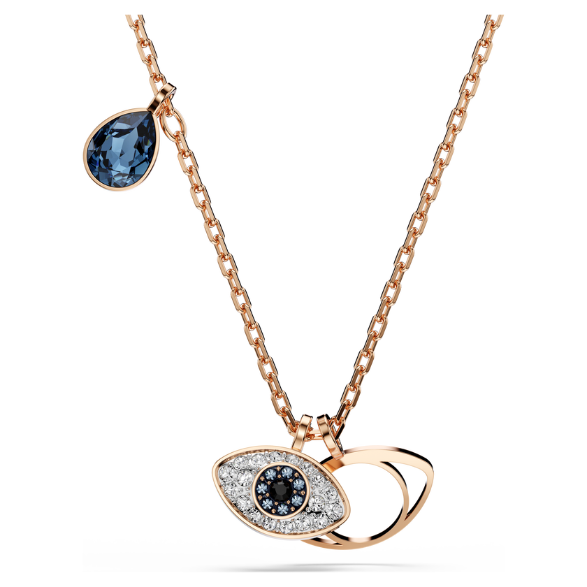swarovski symbolica pendant  eye  multicolored  rose gold tone plated